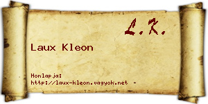 Laux Kleon névjegykártya